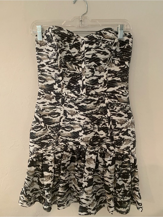 Parker Dresses & Skirts - Parker Strapless Tidal Camo Patterned Ruffle-Hem Mini Dress S retail $297